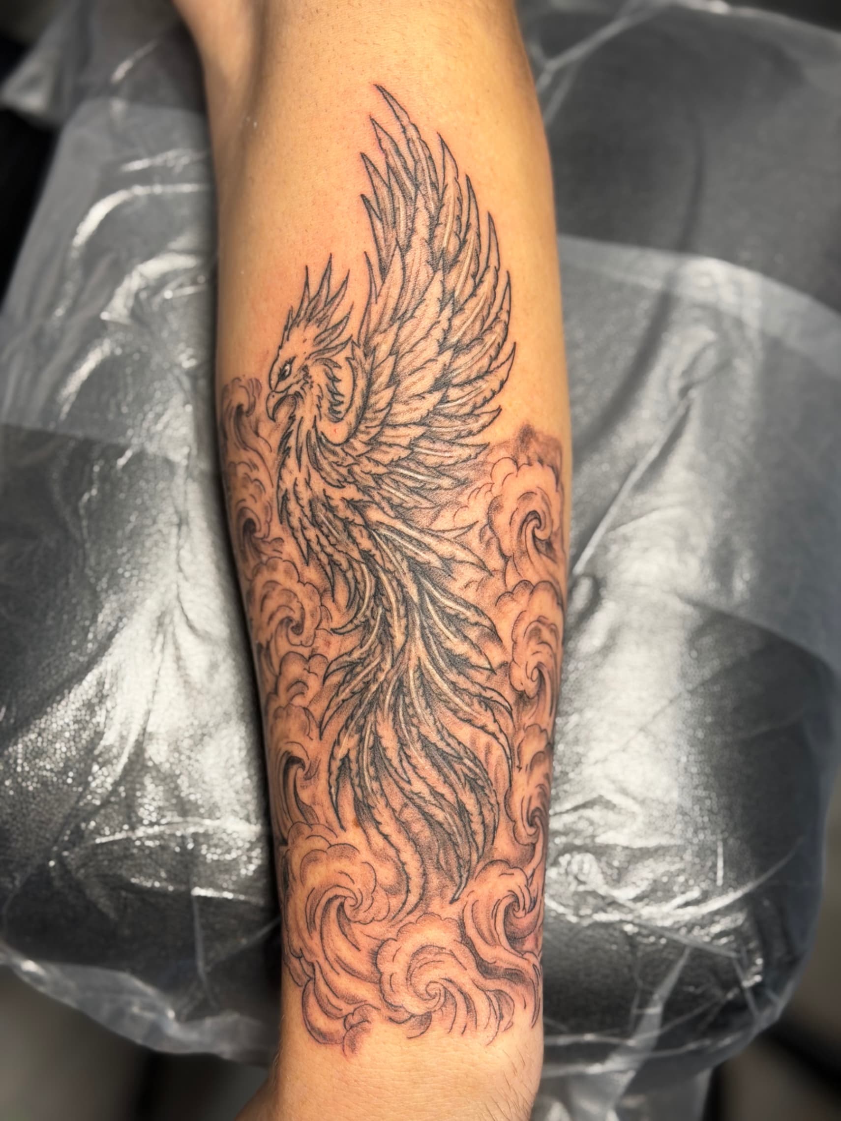 Custom tattoo by Tony Luong at Raining Ink Tattoo, Maple Valley WA